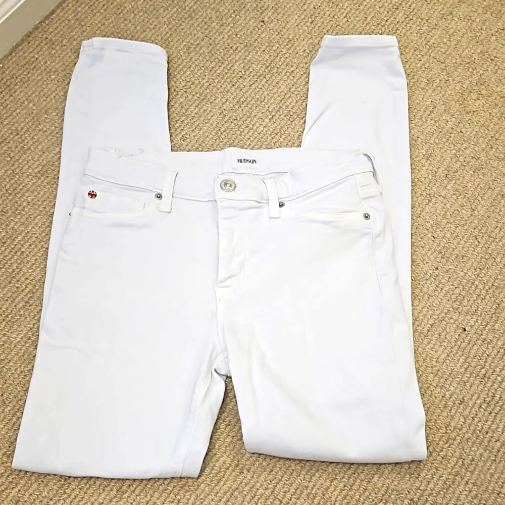 NWT Hudson Midrise Ankle Super Skinny Natalie white denim jeans! - Picture 4 of 12